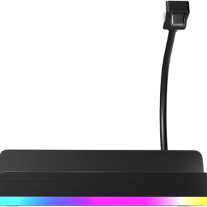 Porodo Gaming Steam Deck Multi-Port HUB High-Speed WLAN, 4K HDMI Output, Smart Design Docking Station with LED Light Strip - Black