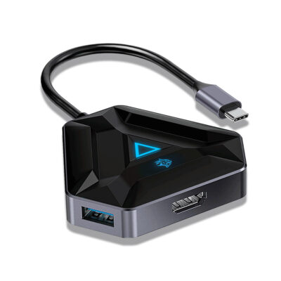 Porodo Gaming 6in1 USB-C Hub Type-C PD 100W HDMI USB SD MicroSD – Black [ PDX529 ]